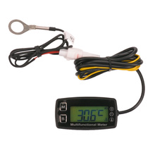 Digital tach hour meter theomometer temp meter for gas engine motorcycle marine jet ski buggy tractor pit bike paramotor bu