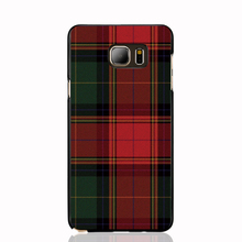 07287 RED BLUE TARTAN SCARF FASHION cell phone case cover for Samsung Galaxy Note 3,4,5,E5,E7 CORE Max G5108Q