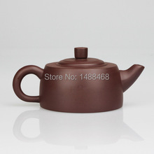 Folk artist Tianmu Yixing pure manual hand engraved text purple clay teapot set excellent capacity of