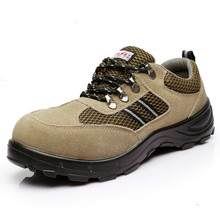 Steel Toe Men/women Safety Work Boots For Outdoor Hunting Hit-and Anti-baotou Real Leather Breathable Electrician Rubber Shoes