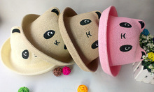 New Baby Summer Sun Hat Infant Cute Panda Boys Girls Cap Bucket Straw Hats for Kids