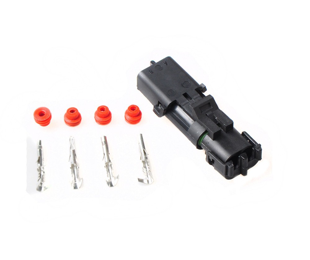 New 2 Pin Sealed Wiring Connector Kit Plug Waterproof 10 sets