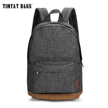 TINYAT Men Male Canvas College Student School Backpack Casual Rucksacks Laptop Travel font b Bag b