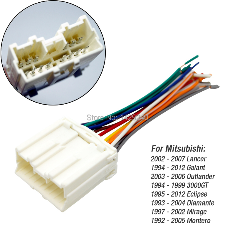 CCAR RADIO STEREO WIRING HARNESS ADAPTER For MITSUBISHI ... 2000 mitsubishi diamante radio wiring 