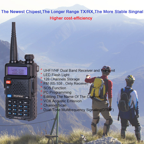 HOT Portable Radio Two Way  Radio Walkie Talkie Baofeng UV-5R for vhf uhf dual band ham CB radio station Original Baofeng uv 5r