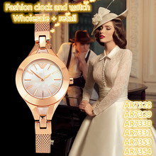 Pulsera de moda relojes AR7328 AR7329 AR7330 AR7331 AR7353 AR7354 + la caja Original + venta al por mayor y al por menor + envío gratuito