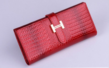 New 2015 fashion portefeuille women female leather string crocodile long famous brand designer wallets purse carteira
