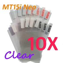 10pcs Ultra Clear screen protector anti glare phone bags cases protective film For SONY MT15i Xperia