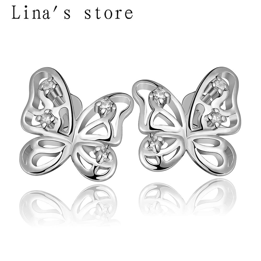 ... White-gold-zircon-butterfly-modelling-stud-earrings-for-women-Jewelry