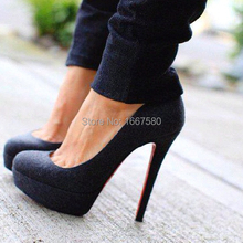 Shoesofdream Women’s Summer Slip On Platform Pump Office Sexy Ladies Black Summer Women Shoes High Heel
