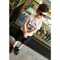 2016 children cartoon baby coat striped cotton short sleeved T shirt boy girl baby clothes stripe