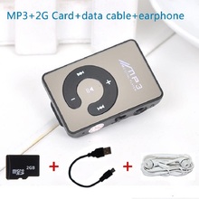 2015 Mini Clip Portable MP3 Music Media Player with 2GB Micro SD/TF+USB data line+earphone sport mp3 player walkman lettore mp3