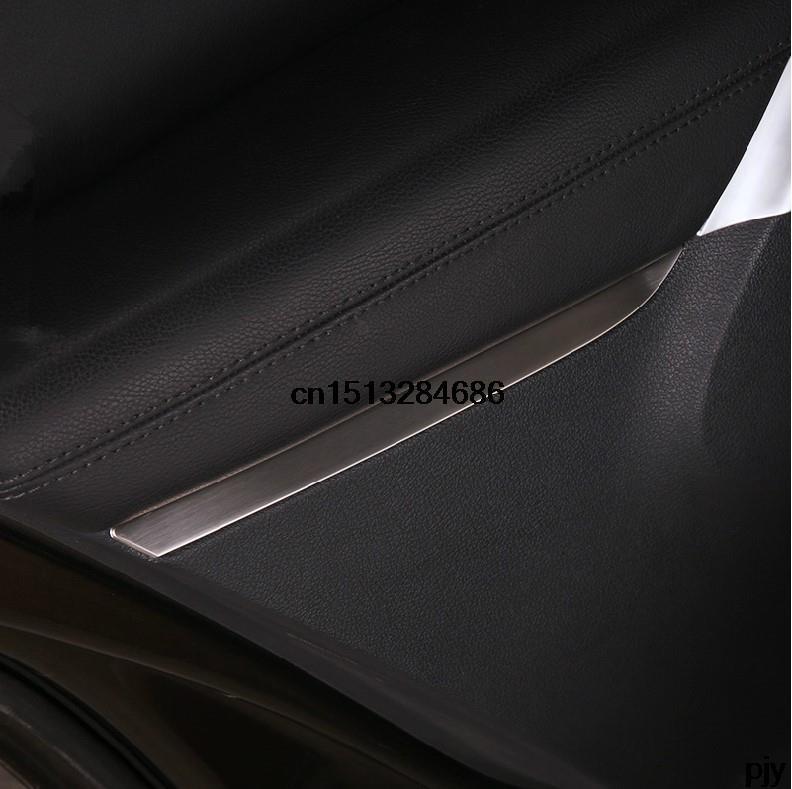 Car door inside armest Stainless steel decoration light 4pcs For VW Volkswagen 2010 2015 Tiguan Accessories
