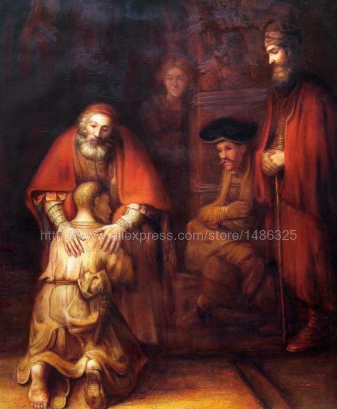 Rembrandt Return Of The Prodigal Son Handmade Oil Painting ...