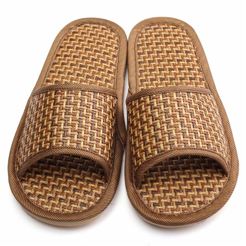 Hot Sale Summer Natural Bamboo Home Shoes Flax Antiskid Light Lover Women Men Rattan Mat Bottom