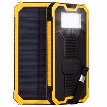 2016 new mah Waterproof solar power bank bateria externa solar charger powerbank for all mobile phone for pad wholesale