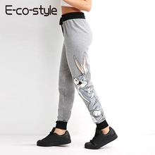 2016 Spring girls pants female casual sports pants all-match Bugs Bunny print trousers skinny pants leggings
