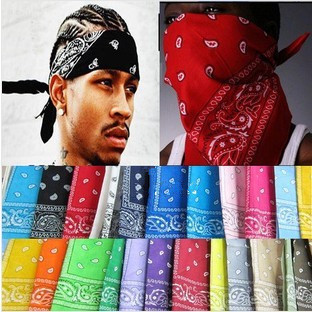 Cotton Paisley Bandanas Double Sided Head Wrap Scarf Wristband Bandanas From Biovan, $42.22