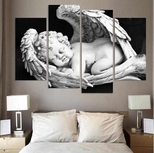 Hoge kwaliteit ons engelen schilderijen promotie winkel voor hoge ... Schilderij woonkamer white