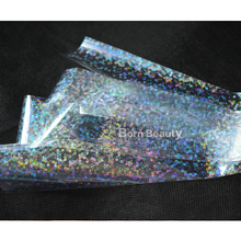 6pcs pack New Transparent Nail Foils Starry Sky Glitter Nail Art Transfer Sticker Paper 4cmX120cm each