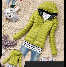 5 Color 2015 New Winter Jacket Women Outerwear Slim Hooded Down Jacket Woman Warm Down Coat