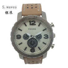 New s.waves Wristwatch Quartz  Watch Date Men fossilre Casual Fashion DZ  Hour dial  Leather Army table Stainless Relogio Reloj