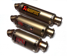 Imitation titanium sports exhaust sound of motorcycle scooter muffler exhaust backpressure straight chimney accessories triangle