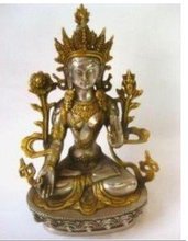 Exquisite Tibet Silver & Gold Plated BUDDHA Statues 100% free shipping