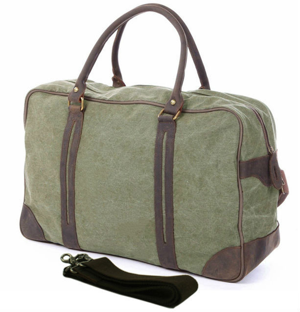 Vintage military Canvas Leather men travel bags Large men weekend luggage & bags gym sports & leisure bags Huge duffel bags tote
