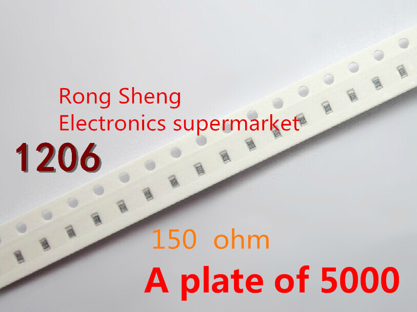 1206 150 ohm 150R 1206 5 1/4W Chip Fixed Resistor SMD Resistor A plate