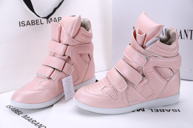 Isabel Marant Spring autumn Pink Women Sneakers New Arrival Fashion Wedge Sneakers