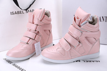 Isabel Marant Spring autumn Pink Women Sneakers New Arrival Fashion Wedge Sneakers
