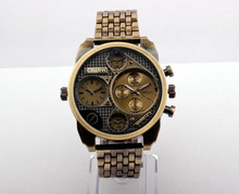 Men s Fashion Oulm steel watch men s sports brand quartz watch antique clocks male military