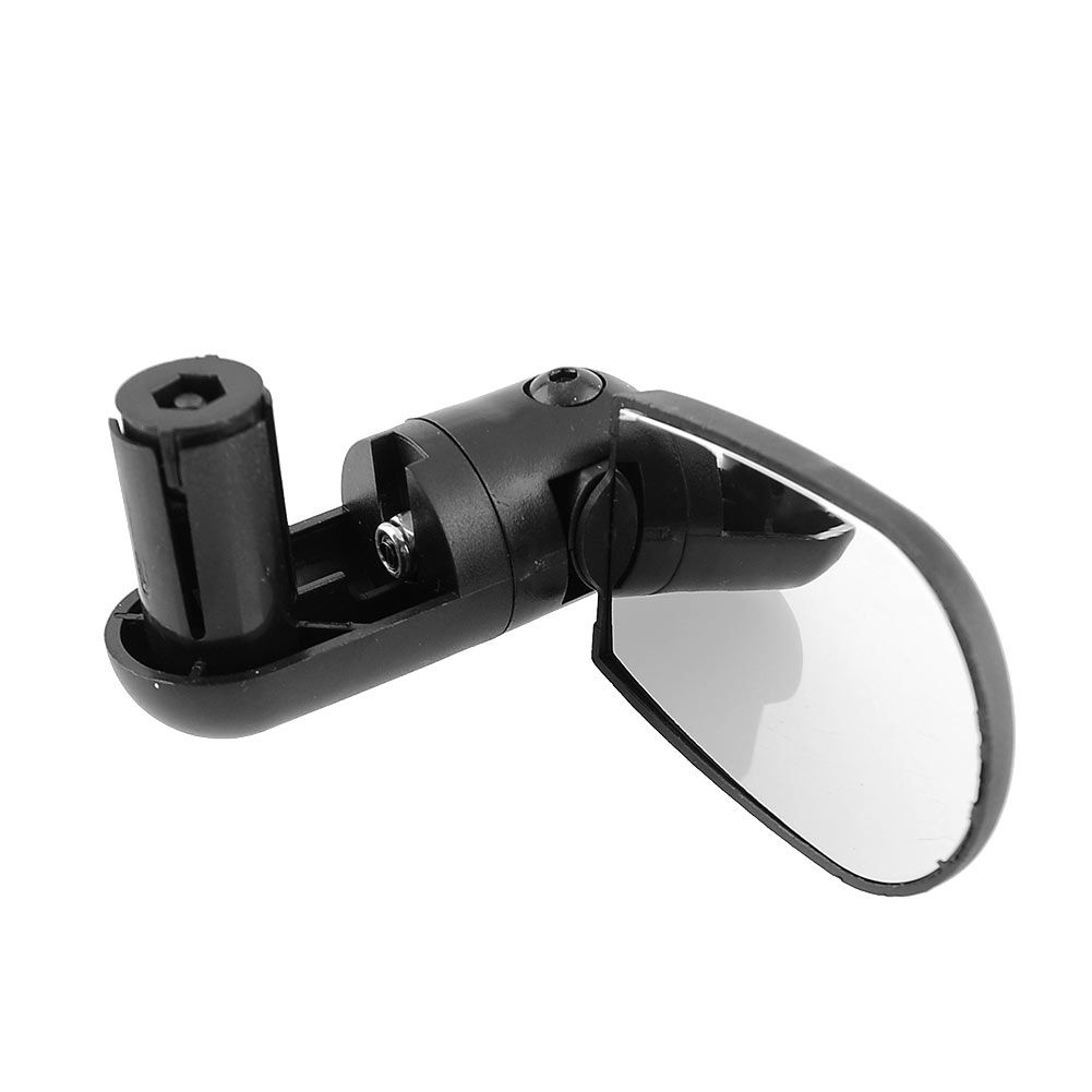 Universal Rotate Cycling Bike Bicycle Handlebar Wide Angle Rear View Rearview Mirror Glass Black Flexible Adjustable
