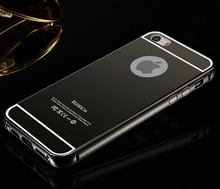 Tomkas Ultra Slim Mirror Case For iPhone 5 Mobile Phone Luxury Aluminum Acrylic Back Cover For