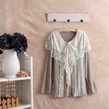 gray coat lace pathwork mori girl lolita gothic hippie boho manteaux femme chaquetones de mujer poncho cloak coats woman lolita