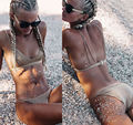 2016 Newest Women Triangle Beachwear Swimsuit Bathing Push Up Bikini Bra Sets Swimwear