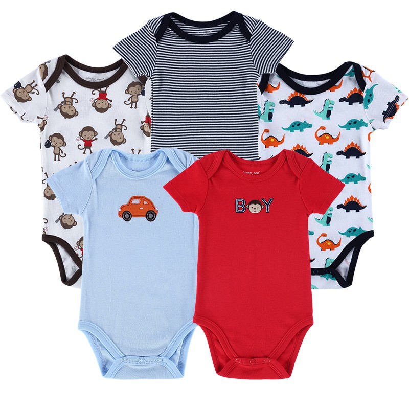 Luvable Friends 5 Pieceslot Baby Body Roupa Infantil Infant Clothing Lovely Bird Bodysuit Pattern New Born Baby Clothing (8)