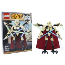 66pcs STAR WARS General Grievous Action Figure Lightsaber Hero Factory Building Blocks Set Minifigure Toys Compatible