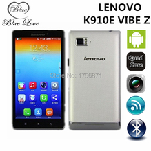 Free Shipping Original Lenovo Vibe Z K910e Arrival 5.5″ FHD Screen SmartPhone Snapdragon 800 Quad Core 2.2GHz 2GB RAM 13.0MP