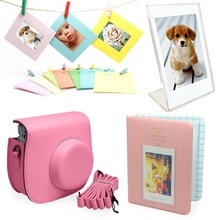 Fujifilm Instax Mini 8 Instant Camera Accessories Bundle [Includes: Pink Case, Shoulder Strap, Pink Photo Album…