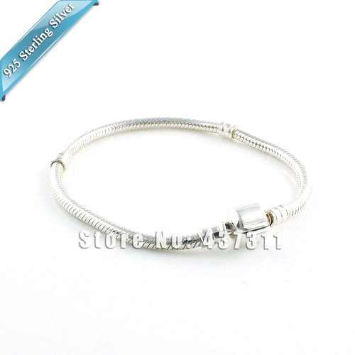 925-Sterling-Silver-bracelets-bangles-With-Clasp-16cm-23cm-men-jewelry ...