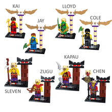 2015 recién llegado de 8 unids/lote Minifigures Ninja Building Blocks Set figuras juguetes de los ladrillos Compatible con Lego
