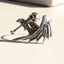 Hot Fashion Vintage Punk Rock Gothic Cool Skull Wing Cross Adjustable Finger Ring Women Fashion Jewelry