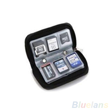 Black SD SDHC MMC CF Micro SD Memory Card Storage Carrying Pouch Case Holder Wallet 1DS7