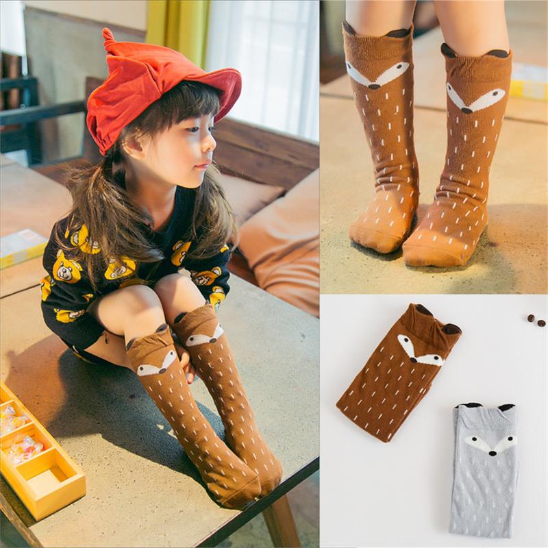 kids fox socks leg warmers children knee high fox socks cartoon plus size leg warmers