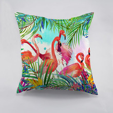 Colorful Flamingo Printed polyester Cushion Cover Creative Decorative Chirsmas Theme Pillow Case For Car Home Sofa