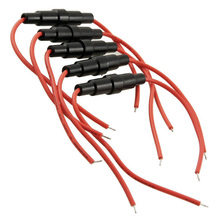 Торговый время! Новый 5 шт. черный красный винтовой 22 AWG 3wire 5 x 20 мм инлайн держатель предохранителя