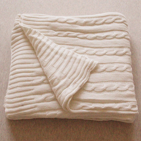 100% cotton knitted blanket baby blanket sofa blanket air conditioning blanket car carpet