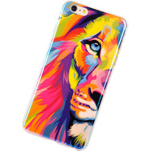 TPU Cases for iPhone 6 New Arrival For Apple iPhone 6 Plus Case Lions Tigers Blu-ray Silicon Design 5.5inch Phone capa Covers